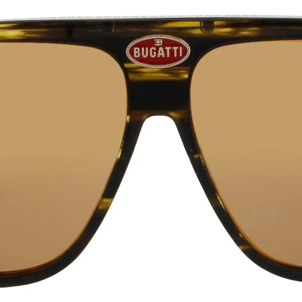 New! BUGATTI 06-DT Stylish Dark Tortoise Aviator Luxury Sunglasses, Authentic